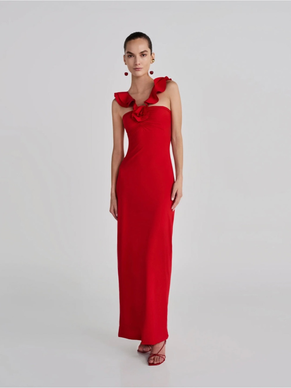 Maygel Coronel Sortilegio Rosette Maxi Dress
